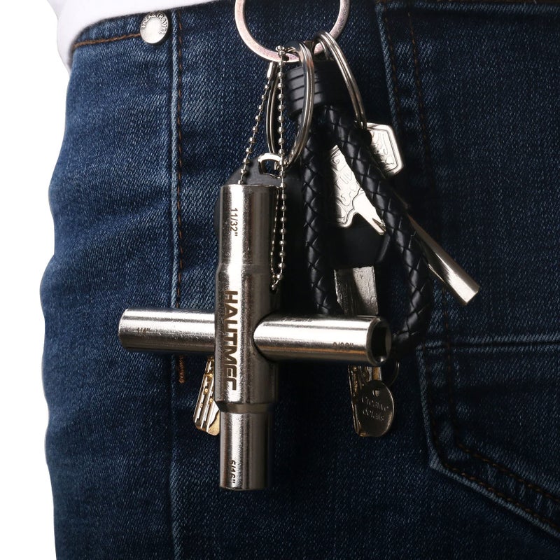 HAUTMEC 4 Way Sillcock Water Key Set - 2 Pack, 1/4", 9/32", 5/16", 11/32" Multi-Function Spigot Key - Image 5